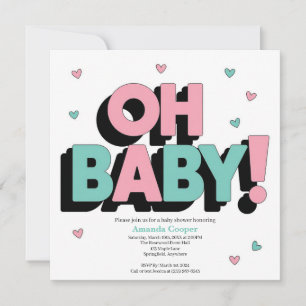 Invitation Baby shower chic et joueuse - Oh Baby