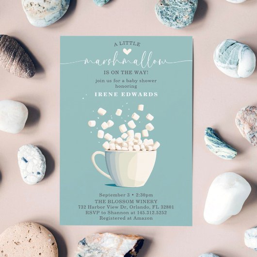 Invitation Baby shower Chic Mint Marshmallow