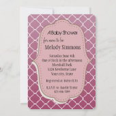 Invitation Baby shower Chic Pink Ombre (Dos)