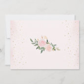 Invitation Baby shower Chic Rose Floral Gold Girl (Dos)