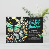 Invitation Baby shower Chic Sage Fbattage (Debout devant)