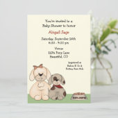 Invitation Baby shower Chien Chien Chien Chien Chien Puppy In (Debout devant)