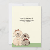 Invitation Baby shower Chien Chien Chien Chien Chien Puppy In (Dos)