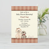 Invitation Baby shower Chien Chien Chien Chien Chien Puppy In (Debout devant)