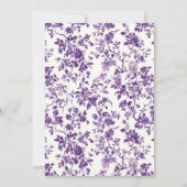 Invitation Baby shower Chinoiserie d'antiquité violet (Dos)