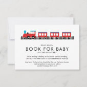 Invitation BABY SHOWER CHOO CHOO TRAIN Book for Baby (Devant)