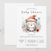 Invitation Baby shower Chouette modifiable classique (Devant / Derrière)