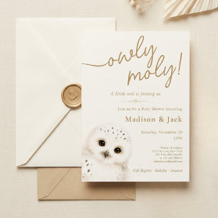 Invitation Baby Shower Chouette Moly
