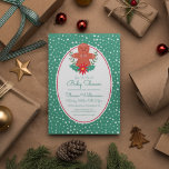 Invitation BABY SHOWER | Christmas Holiday Winter Gingerbread<br><div class="desc">BABY SHOWER | Christmas Holiday Winter Gingerbread</div>