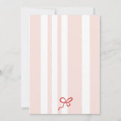 Invitation Baby shower Ciao À Thème Italien Retro Rose (Dos)