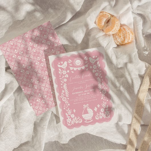 Invitation Baby shower Cielito Lindo Rose