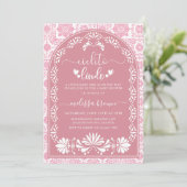 Invitation Baby shower Cielito Lindo Rose (Debout devant)