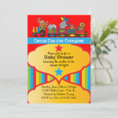 Invitation Baby shower Circus Fun (Debout devant)