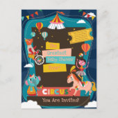 Invitation Baby shower Cirque (Devant)