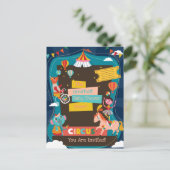 Invitation Baby shower Cirque (Debout devant)