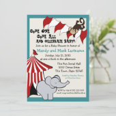 Invitation Baby shower cirque (Debout devant)