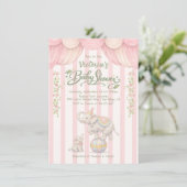 Invitation Baby Shower Cirque Pastel (Debout devant)
