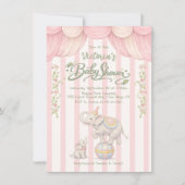 Invitation Baby Shower Cirque Pastel (Devant)
