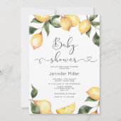 Invitation Baby shower citron (Devant)