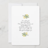 Invitation Baby shower citron (Dos)
