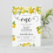 Invitation Baby shower citron (Debout devant)