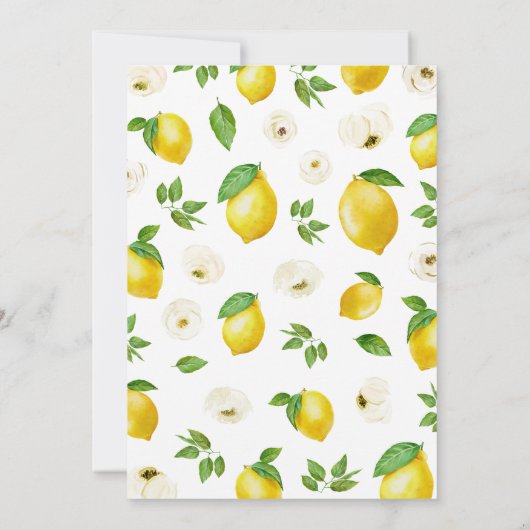 Invitation Baby shower citron (Dos)