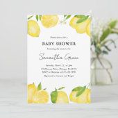 Invitation Baby shower citron (Debout devant)