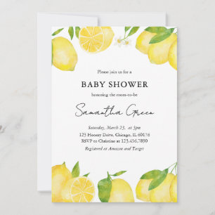 Invitation Baby shower citron