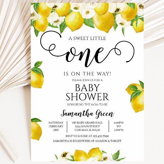 Invitation Baby-Shower Citron
