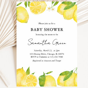 Invitation Baby-Shower Citron