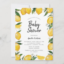 Baby shower citron