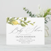 Invitation Baby shower citron (Debout devant)