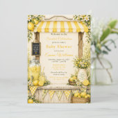 Invitation Baby Shower Citron (Debout devant)