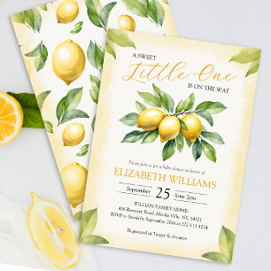 Invitation Baby shower citron aquarelle