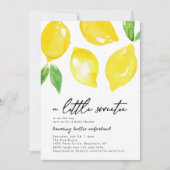 Invitation Baby shower citron aquarelle (Devant)