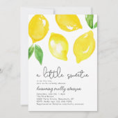 Invitation Baby shower citron aquarelle (Devant)
