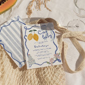 Invitation Baby shower citron italien