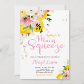 Invitation Baby shower citron Le Baby shower principal de la (Devant)