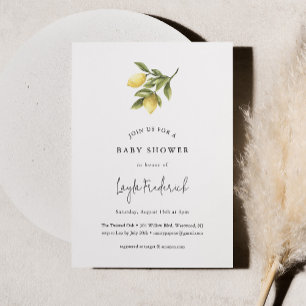 Invitation Baby shower CITRON Lemon