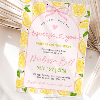Invitation Baby-Shower Citron On ne peut pas attendre de vous