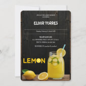 Invitation Baby shower citron rustique (Devant)