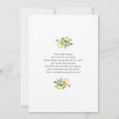 Invitation Baby shower citrons (Dos)