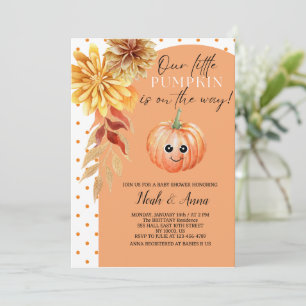 Invitation baby shower citrouille