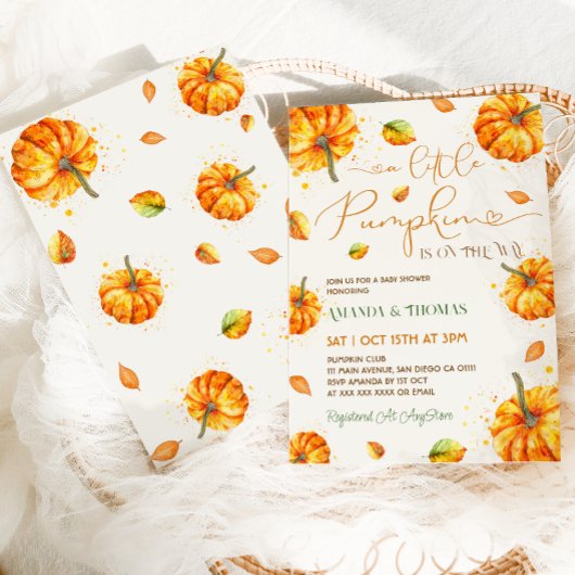 Invitation Baby-Shower Citrouille