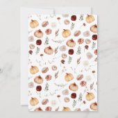 Invitation Baby shower citrouille (Dos)