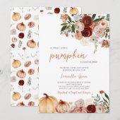 Invitation Baby shower citrouille (Devant / Derrière)