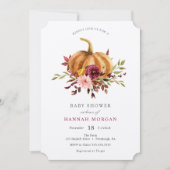 Invitation Baby shower citrouille (Devant)
