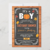 Invitation Baby shower citrouille (Devant)