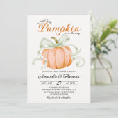 Invitation Baby Shower Citrouille (Debout devant)
