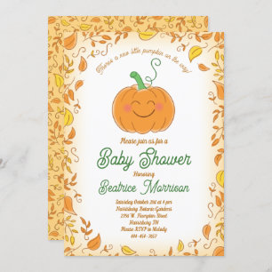Invitation Baby shower citrouille Automne